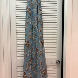 Elie Tahari Blue Floral Maxi Dress